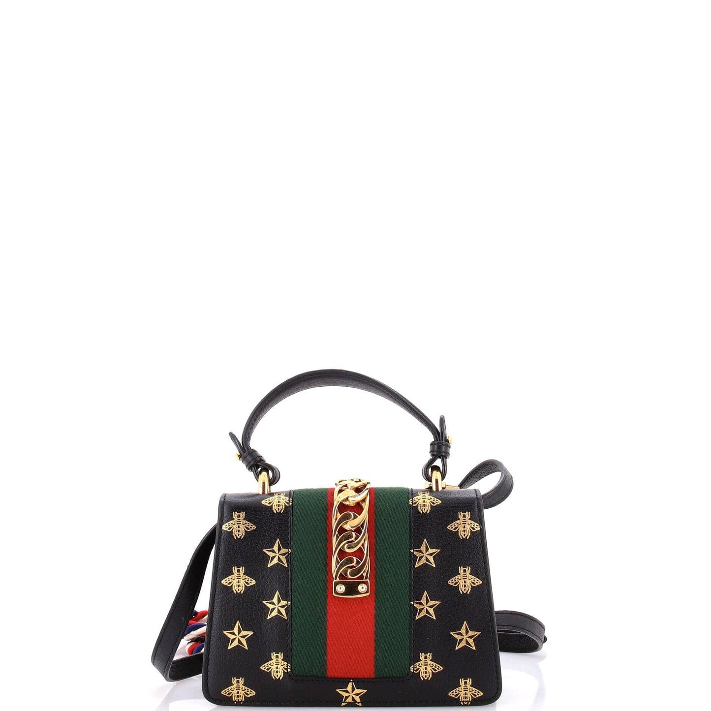 Sylvie Top Handle Bag Printed Leather Mini