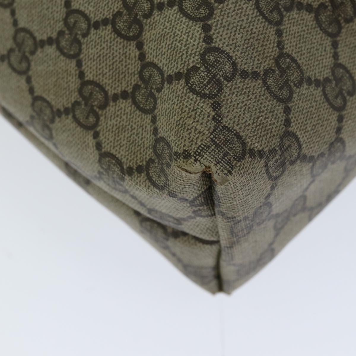 GUCCI GG Supreme Web Sherry Line Tote Bag PCVLeather Beige 39 02 003 76578