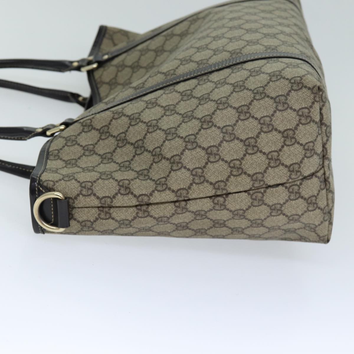 GUCCI GG Supreme Tote Bag PVC Beige 197953 76579
