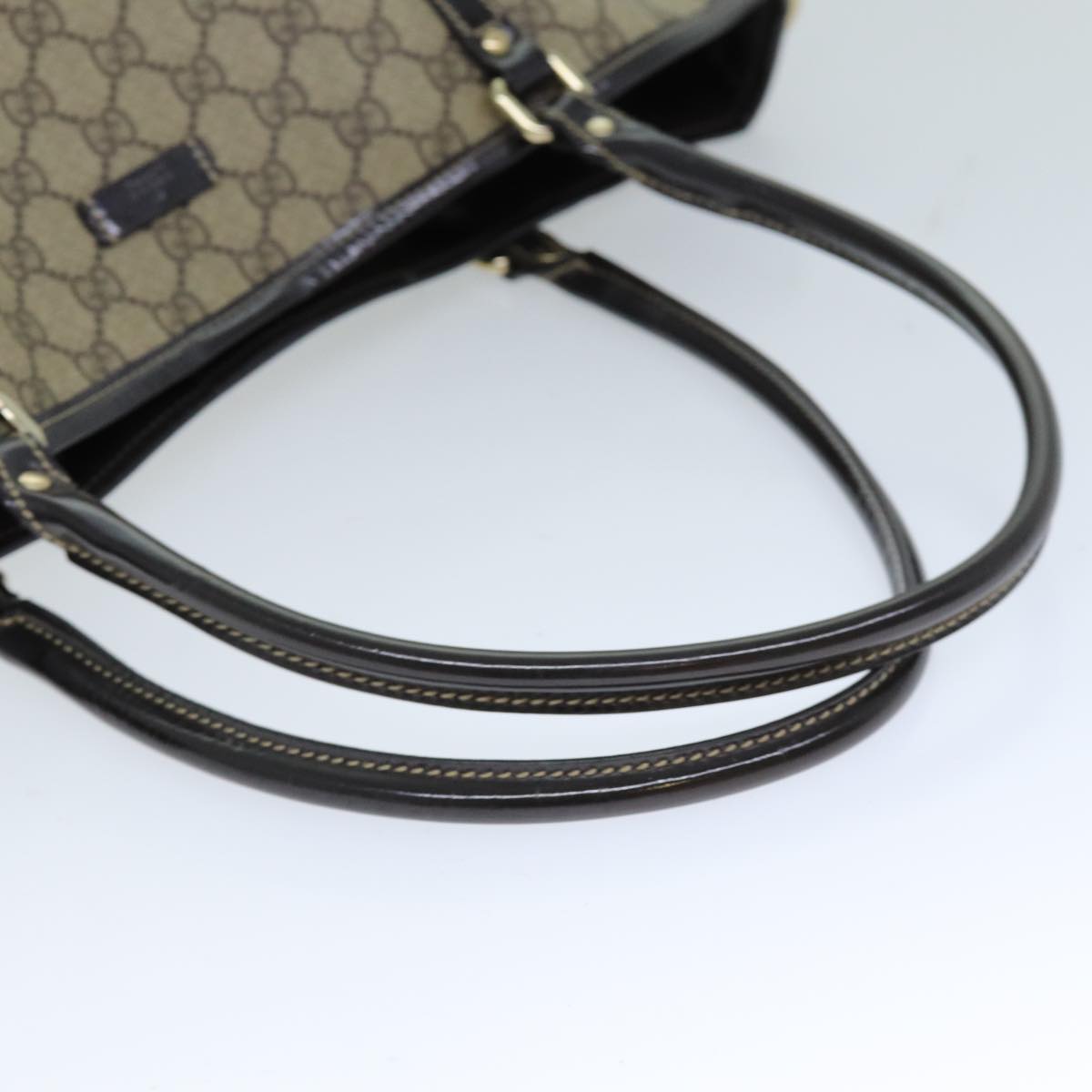 GUCCI GG Supreme Tote Bag PVC Beige 197953 76579