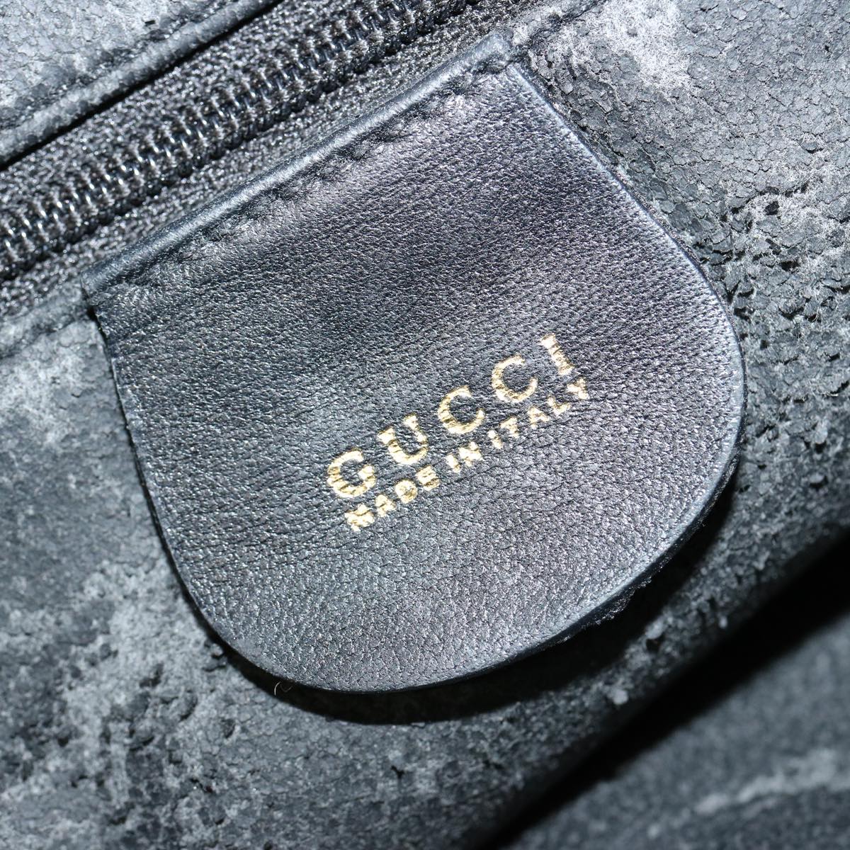 GUCCI Bamboo Hand Bag Leather Black 001 1781 1638 76586
