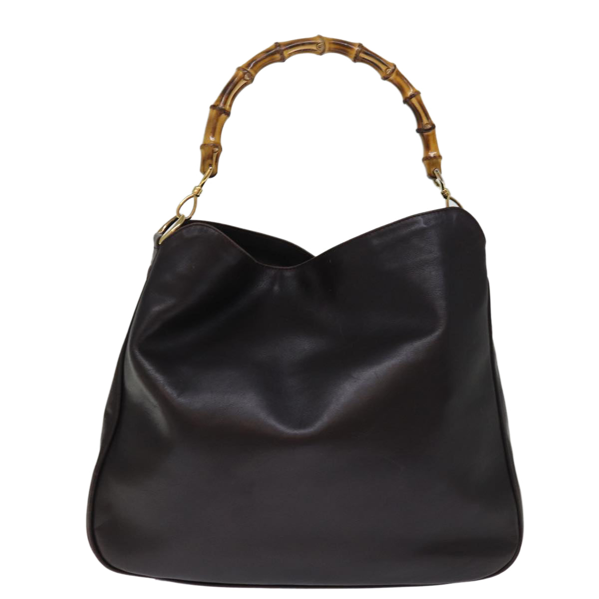 GUCCI Bamboo Hand Bag Leather Outlet 2way Black 001 1577 2123 76587