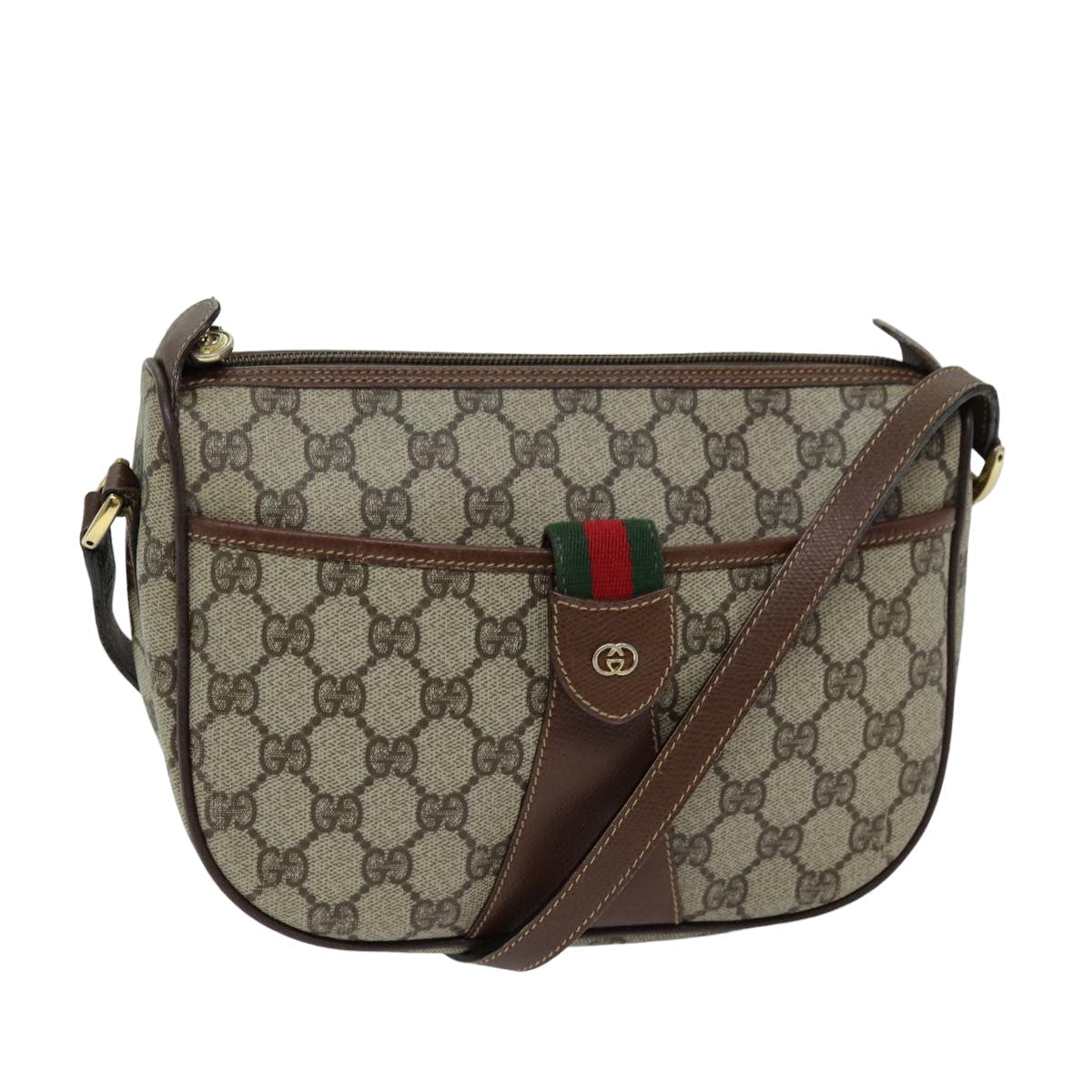 GUCCI GG Supreme Shoulder Bag PVC Leather Beige 001 754 6177 4021 76609
