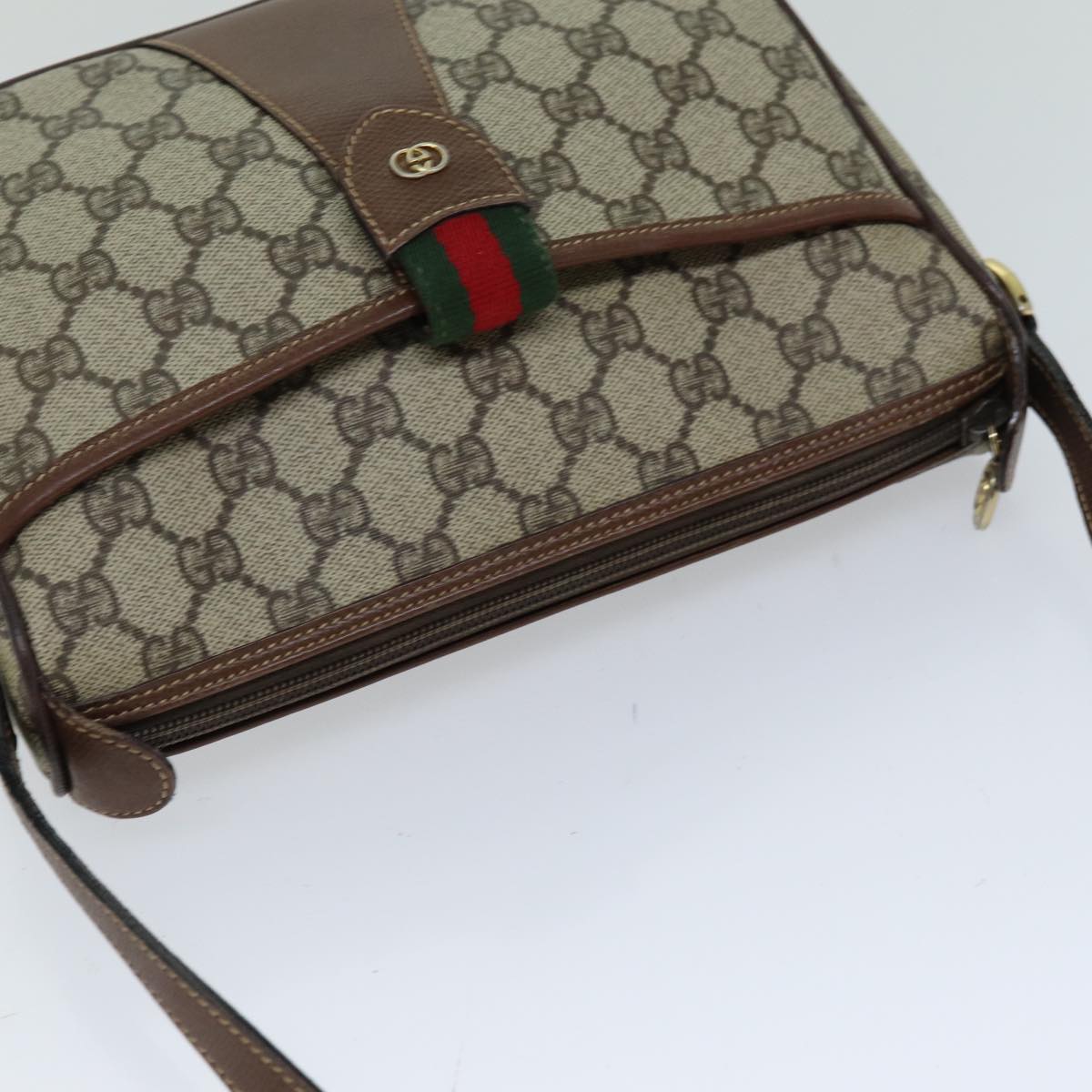 GUCCI GG Supreme Shoulder Bag PVC Leather Beige 001 754 6177 4021 76609