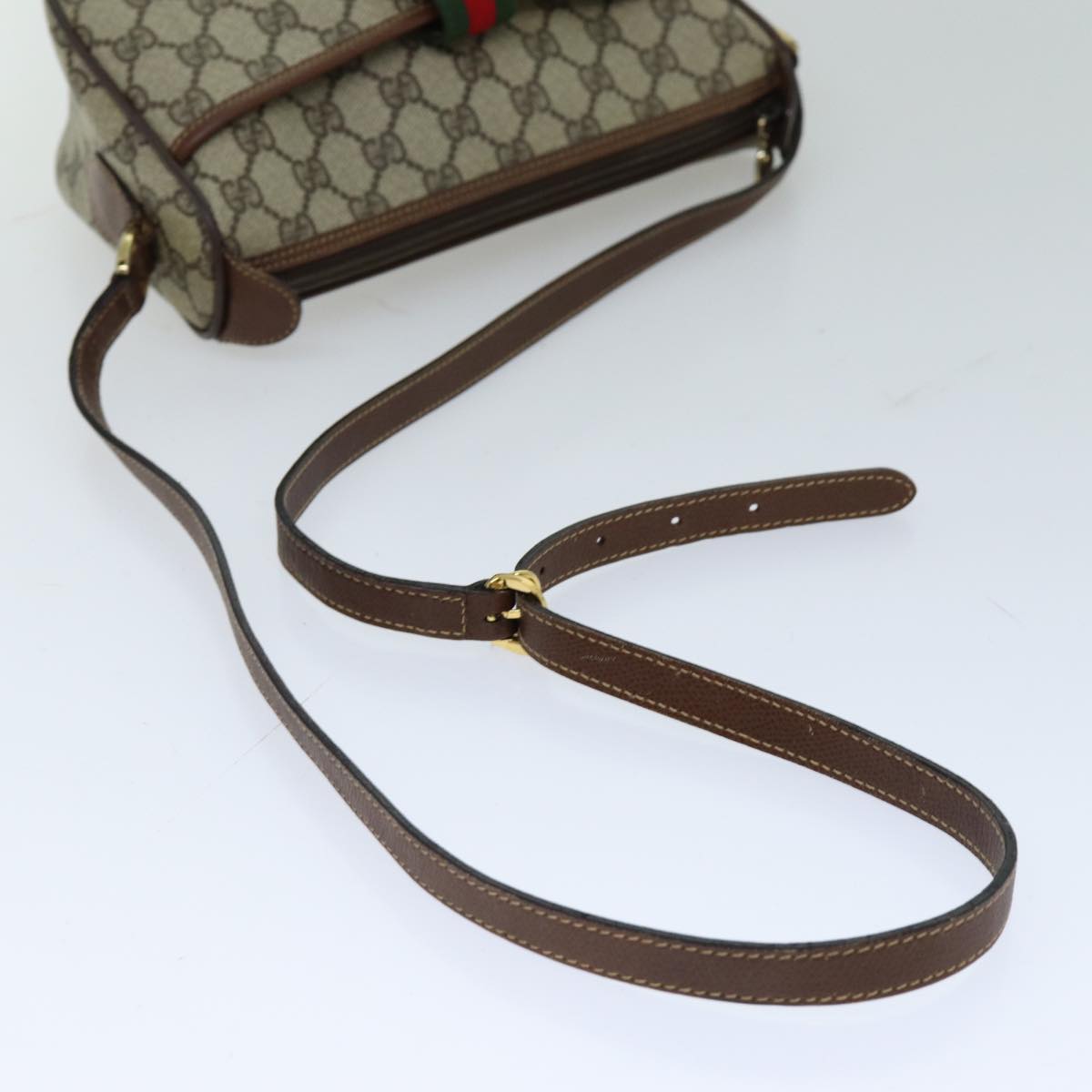 GUCCI GG Supreme Shoulder Bag PVC Leather Beige 001 754 6177 4021 76609