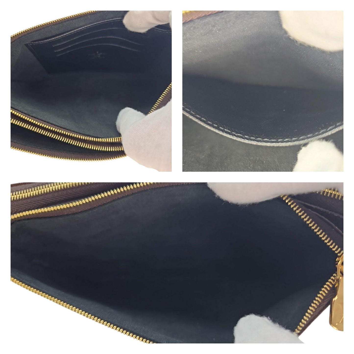 Louis Vuitton Reverse Monogram Giant Double Zip Pochette with Strap