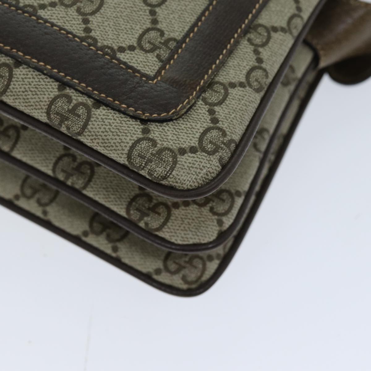 GUCCI GG Supreme Web Sherry Line Shoulder Bag PVC Beige 904 02 013 76634