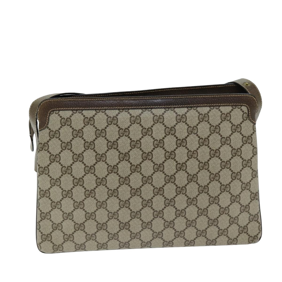 GUCCI GG Supreme Web Sherry Line Shoulder Bag PVC Beige 904 02 013 76634
