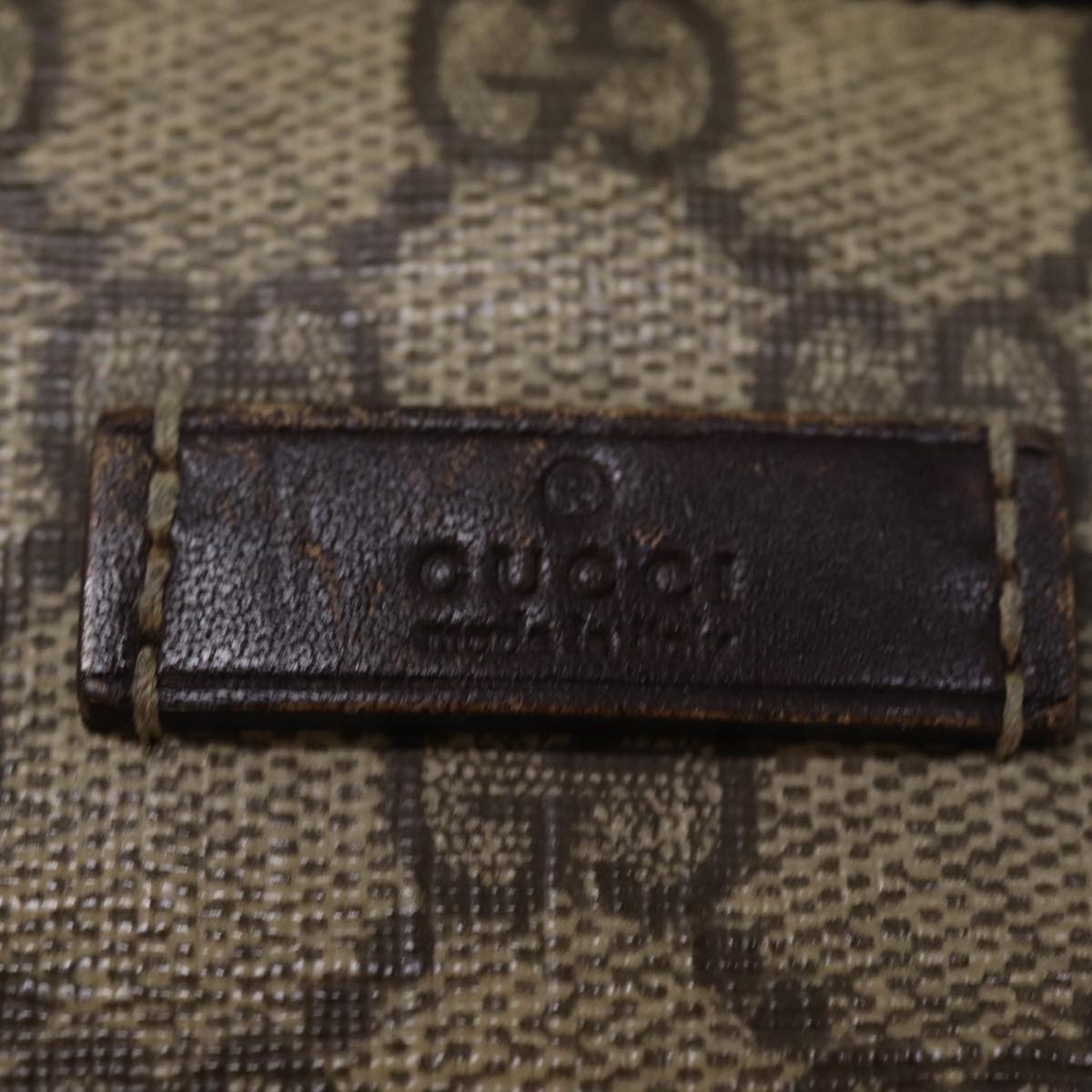 GUCCI GG Supreme Body Bag PVC Beige 233269 76658