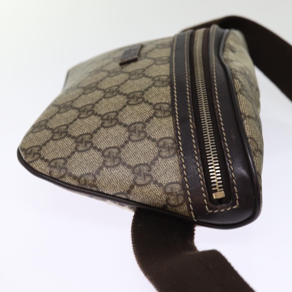 GUCCI GG Supreme Body Bag PVC Beige 233269 76658