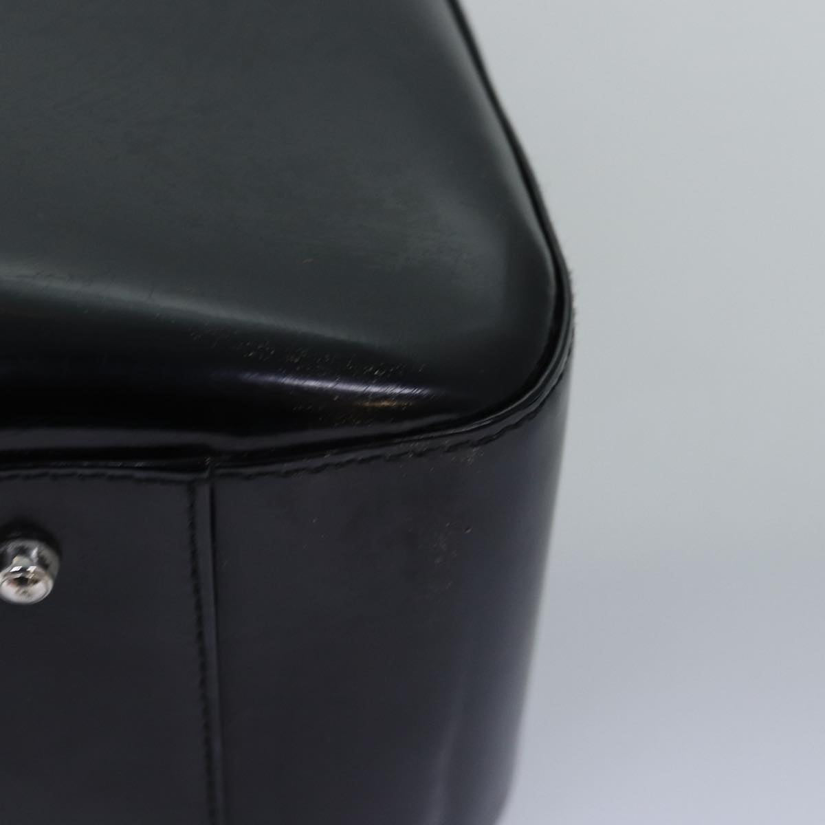 GUCCI Hand Bag Enamel 2way Black 000 1013 0504 76665