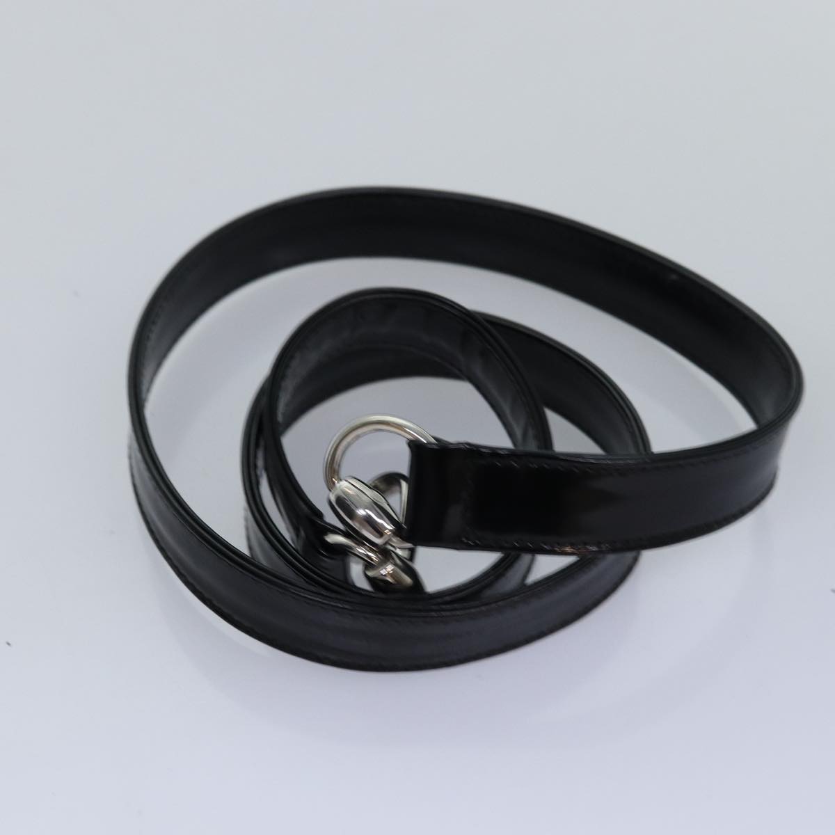 GUCCI Hand Bag Enamel 2way Black 000 1013 0504 76665