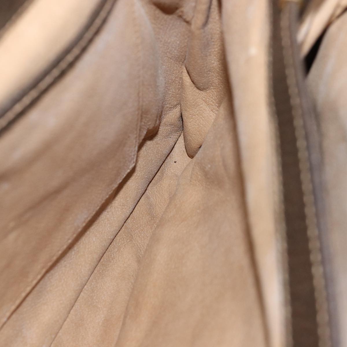 GUCCI GG Supreme Shoulder Bag PVC Leather Beige 76670