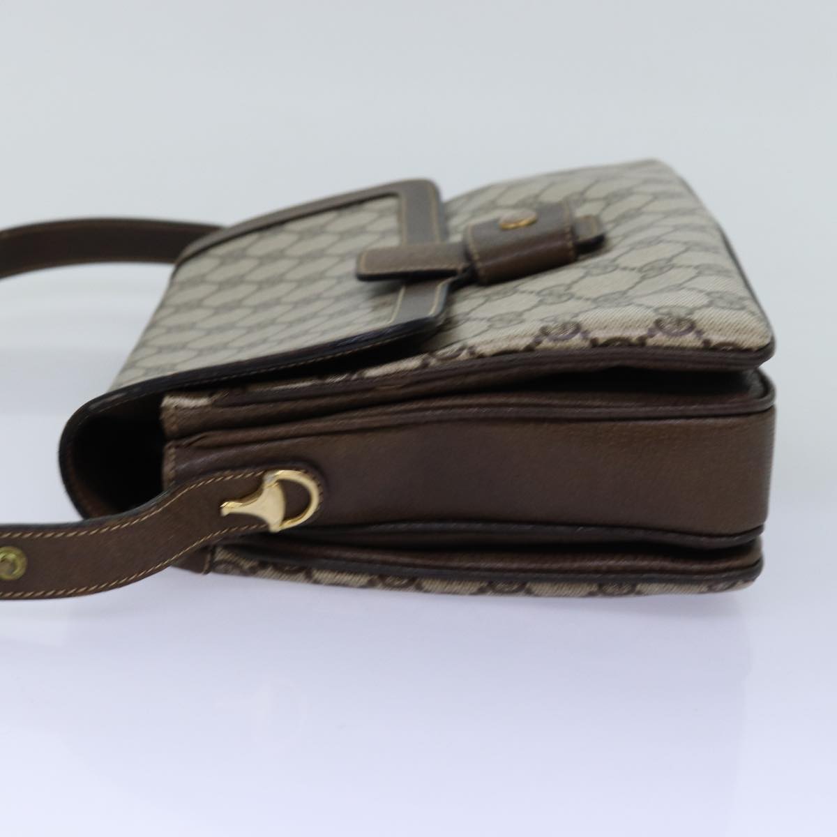 GUCCI GG Supreme Shoulder Bag PVC Leather Beige 76670
