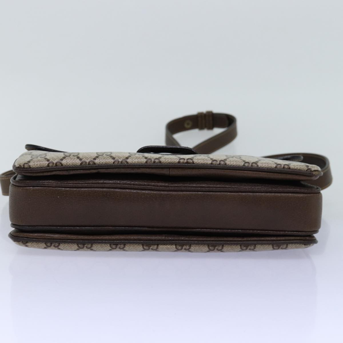 GUCCI GG Supreme Shoulder Bag PVC Leather Beige 76670
