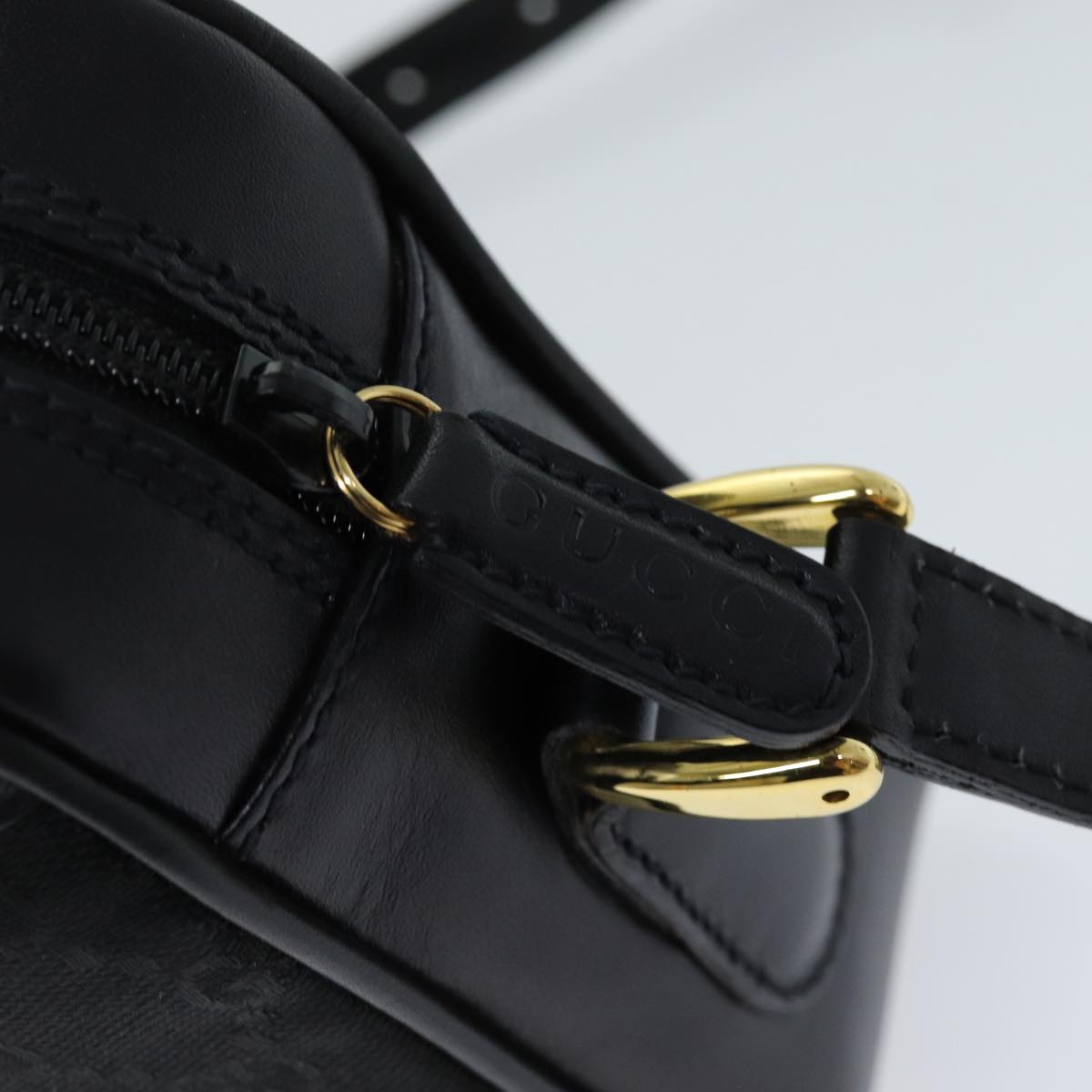 GUCCI GG Canvas Shoulder Bag Black 007 123 0225 76695