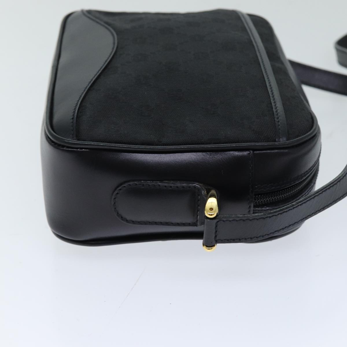 GUCCI GG Canvas Shoulder Bag Black 007 123 0225 76695