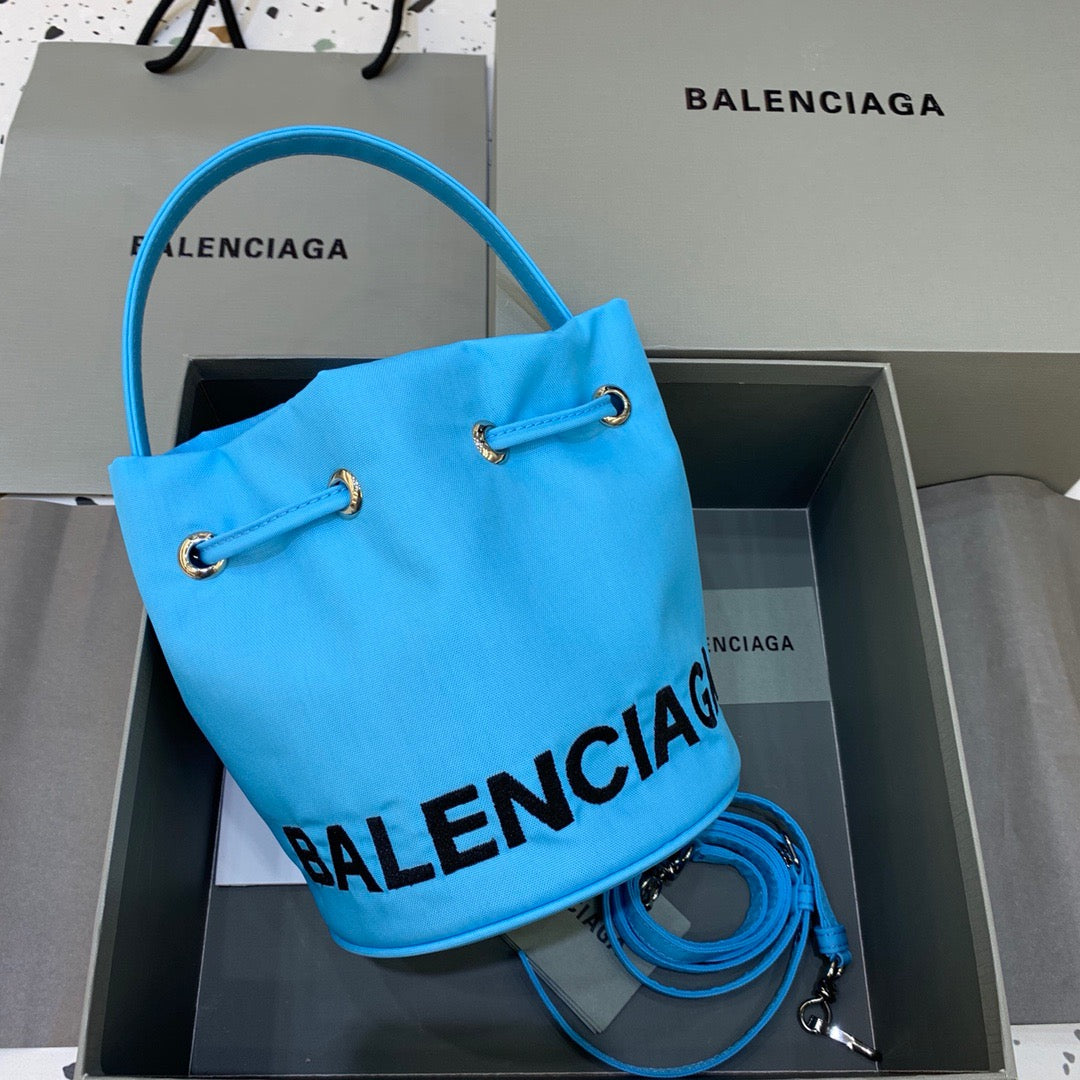 Balen Le Cagole MeGLAMIum Bucket Bag In Light Blue, For Women,  Bags 11.8in/30cm