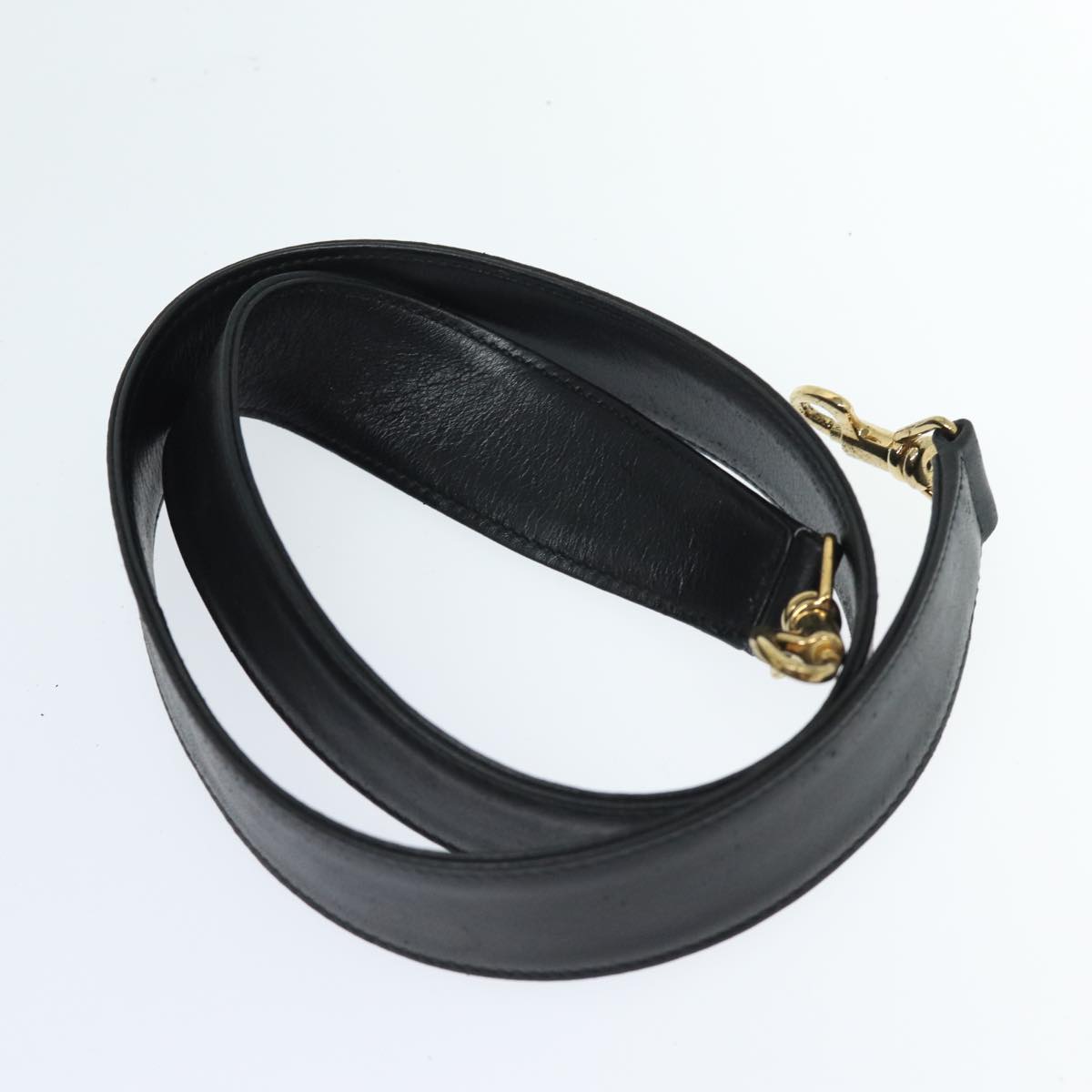 GUCCI Bamboo Hand Bag Leather Black 001 0166 1577 76719