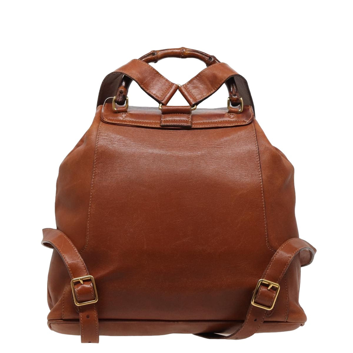 GUCCI Bamboo Backpack Leather Brown 003 2058 0016 76808