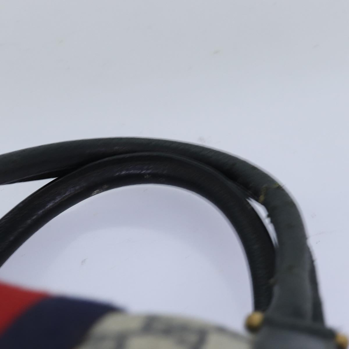 GUCCI GG Supreme Sherry Line Boston Bag PVC Navy Red 39 02 006 76811