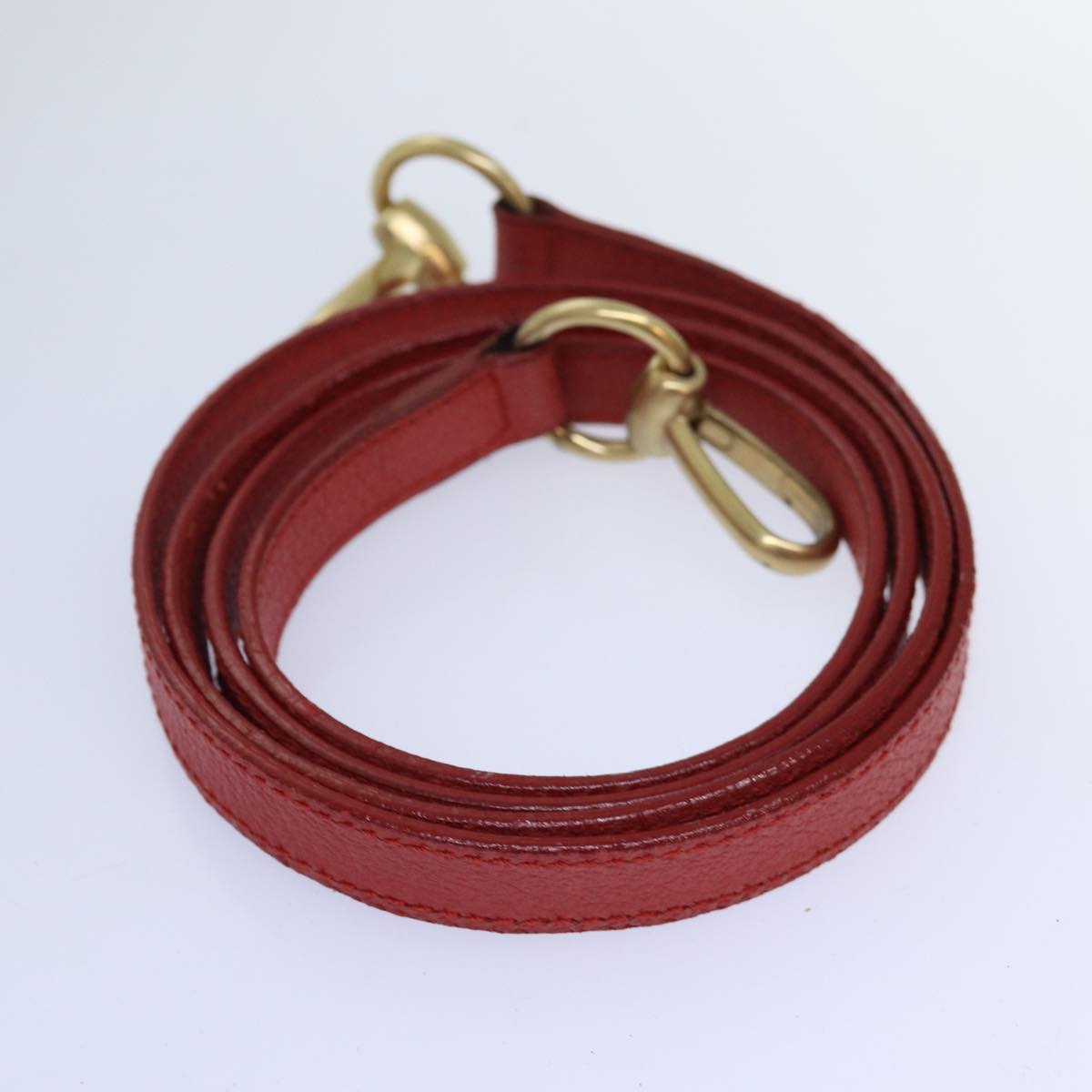 GUCCI Bamboo Hand Bag Suede 2way Red 007 123 0238 76831