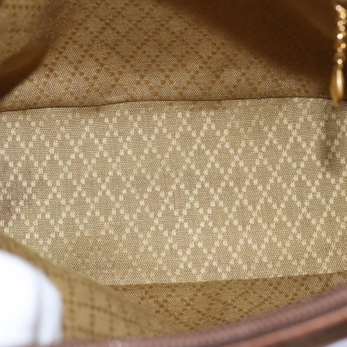 GUCCI Bamboo Hand Bag Suede Brown 76832