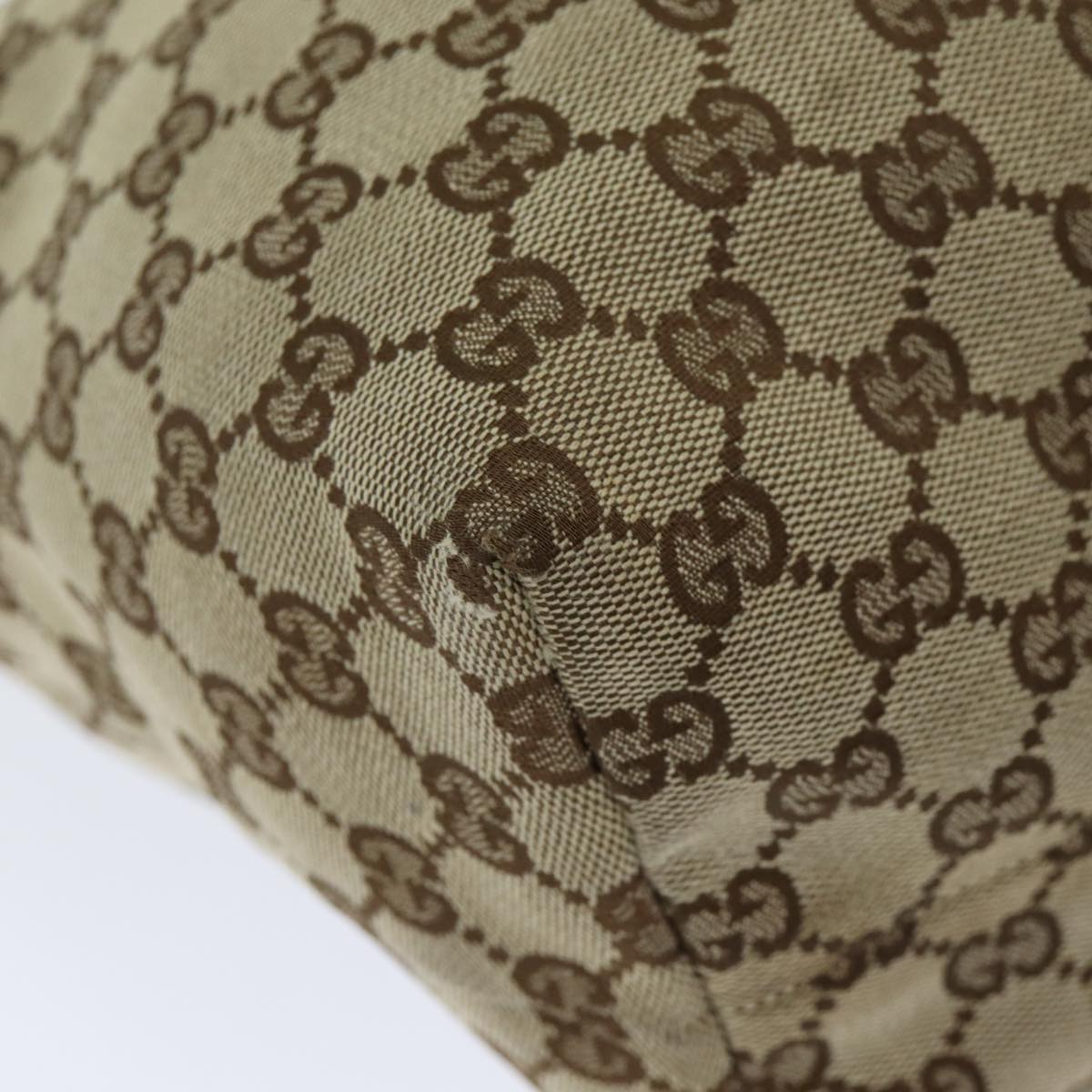 GUCCI GG Canvas Tote Bag Beige 218780 76843