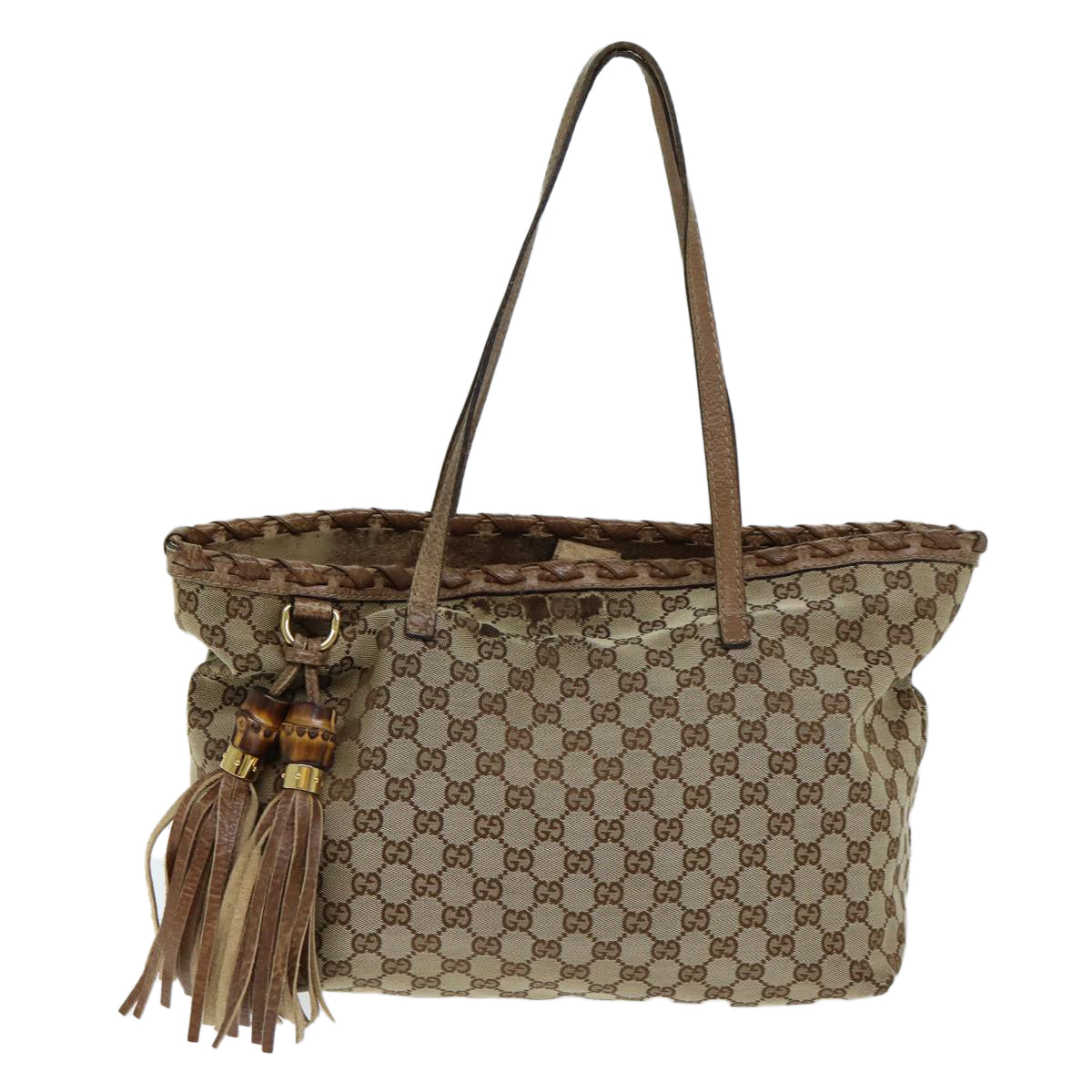 GUCCI GG Canvas Tote Bag Beige 218780 76843