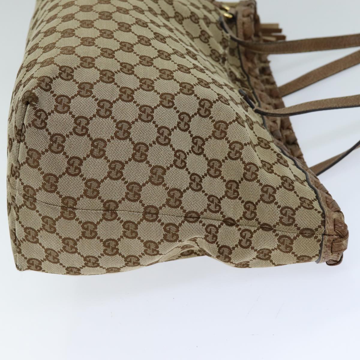 GUCCI GG Canvas Tote Bag Beige 218780 76843