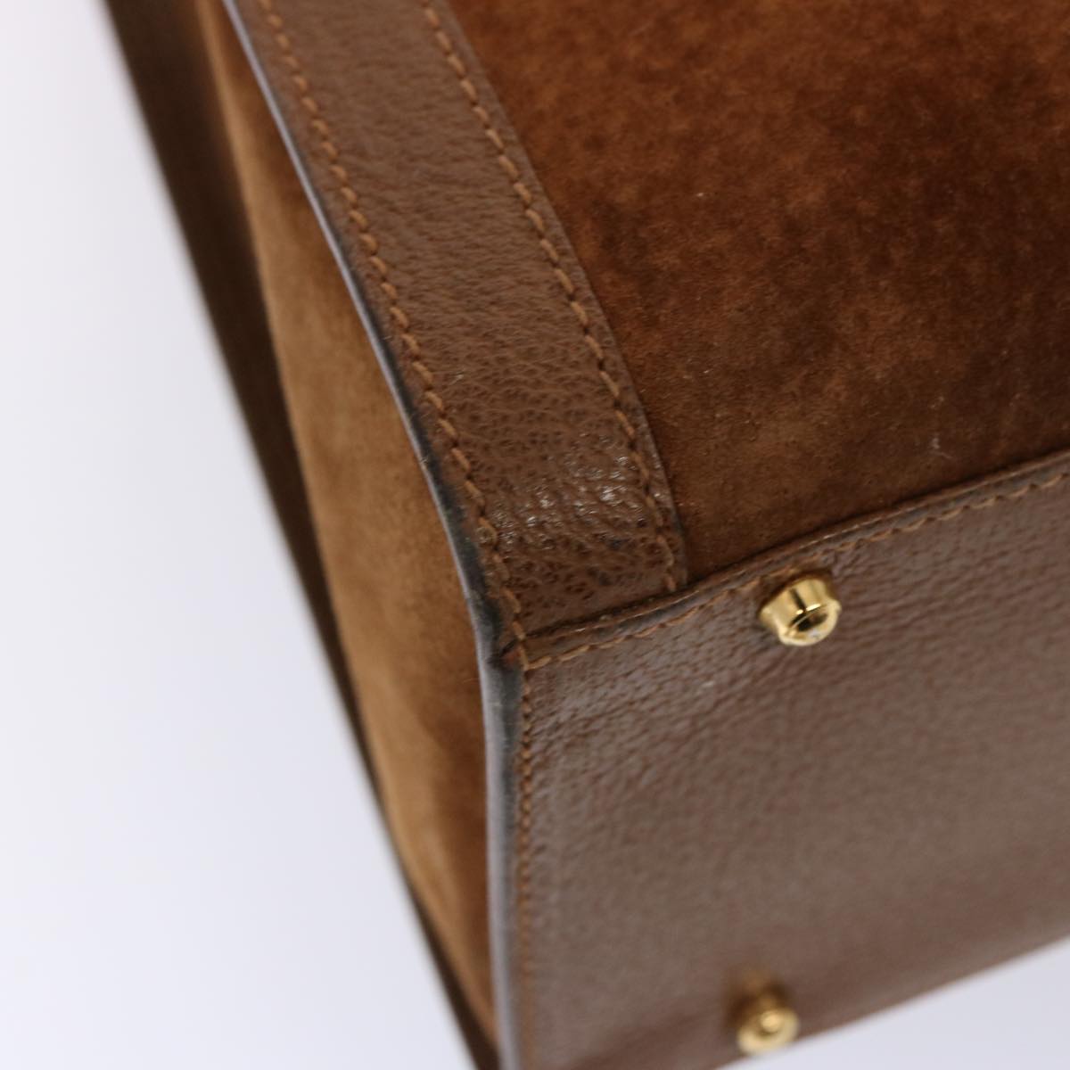 GUCCI Bamboo Tote Bag Suede Leather Brown 002 853 0260 76848
