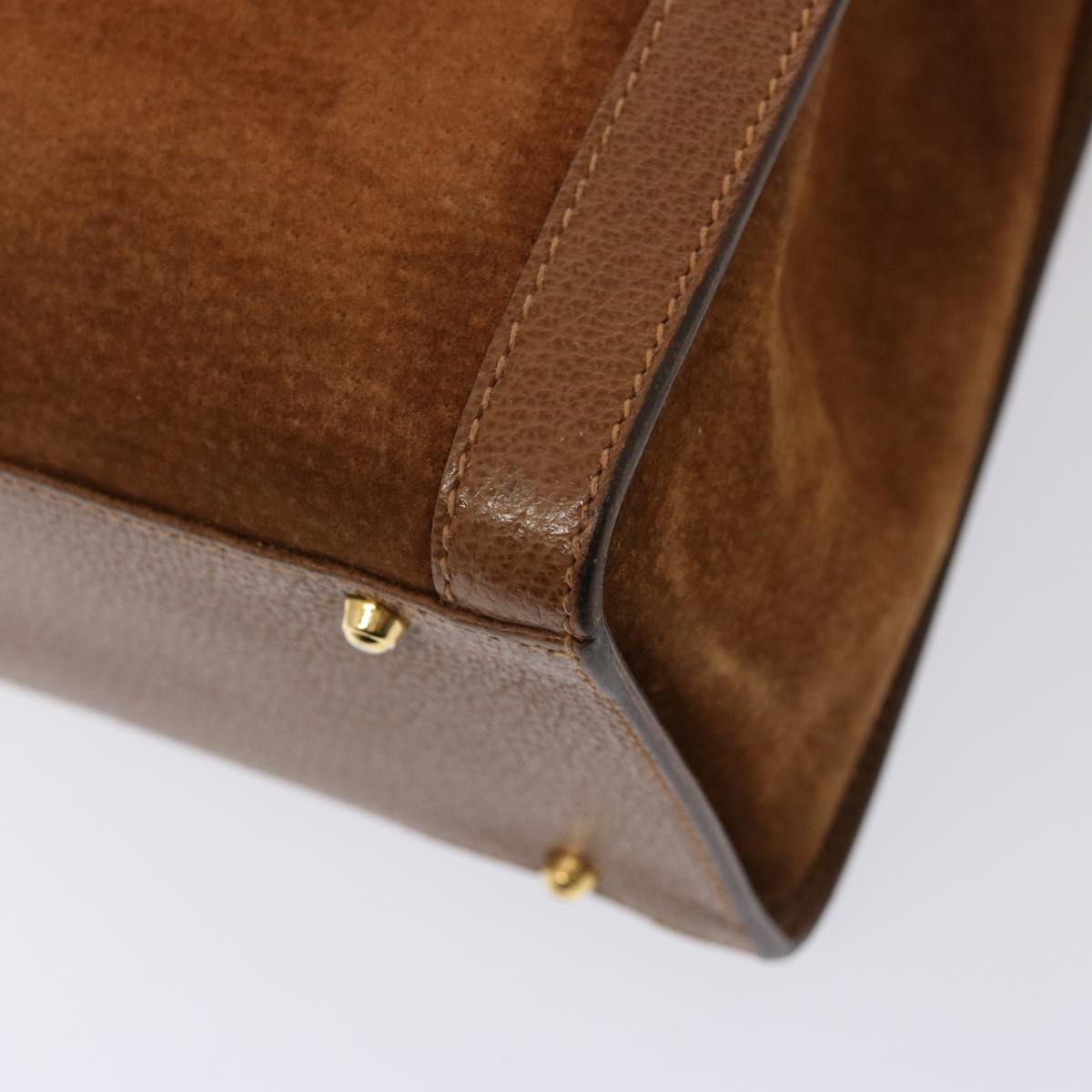 GUCCI Bamboo Tote Bag Suede Leather Brown 002 853 0260 76848