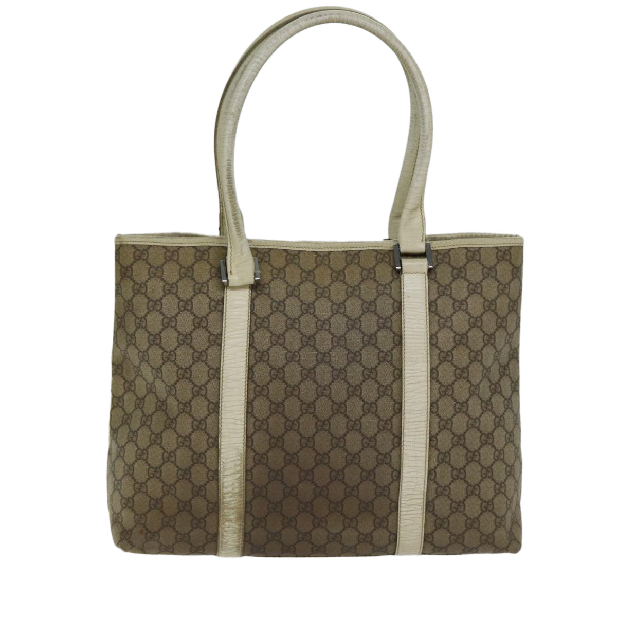 GUCCI GG Supreme Tote Bag PVC Beige 114288 76885