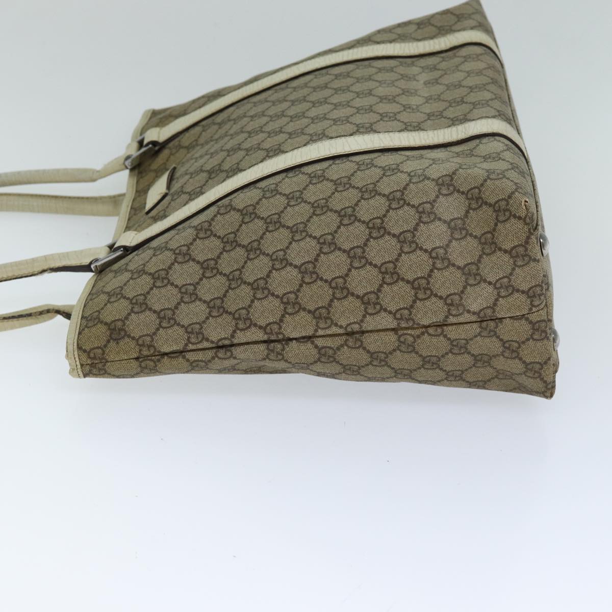GUCCI GG Supreme Tote Bag PVC Beige 114288 76885
