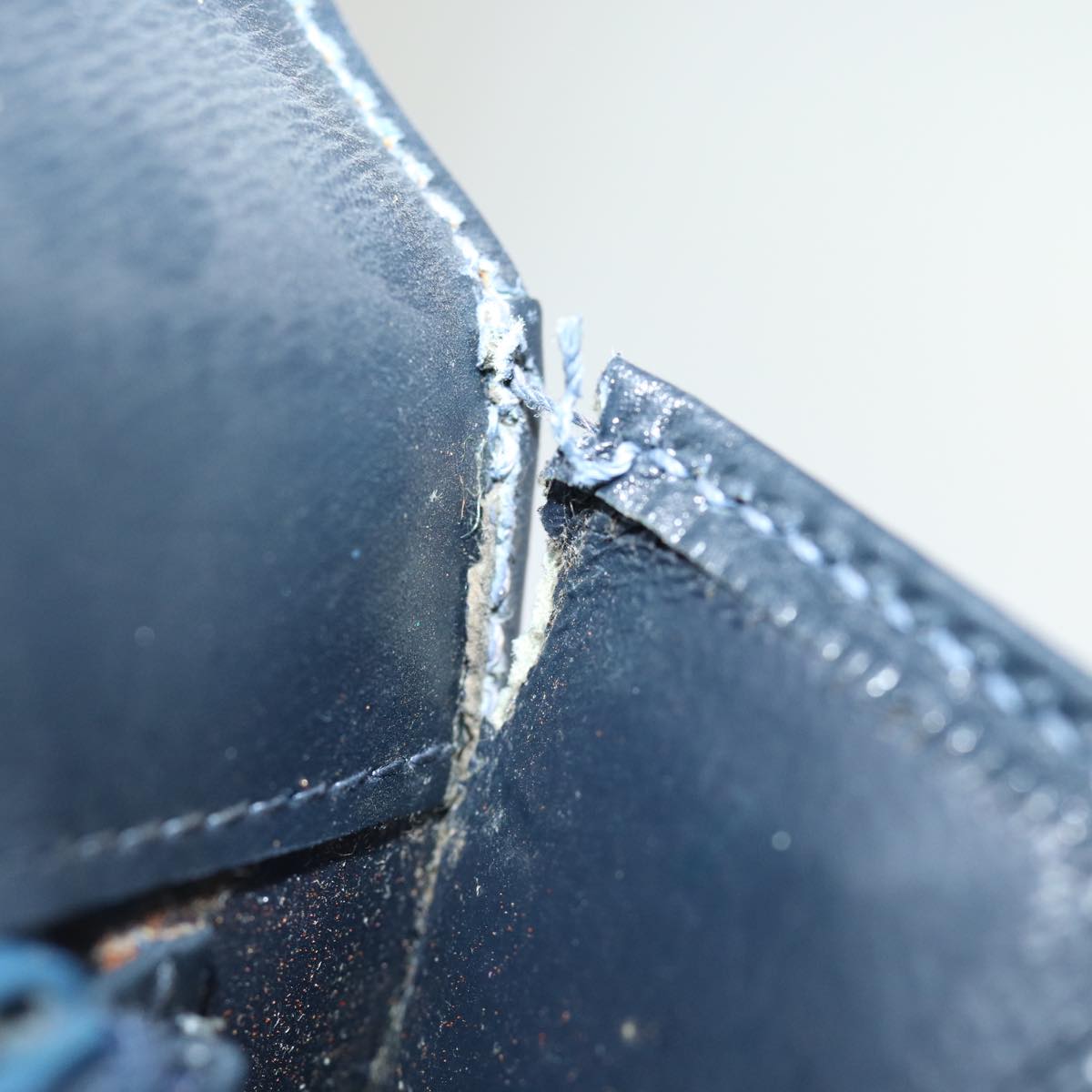 GUCCI Hand Bag Leather Navy 76886