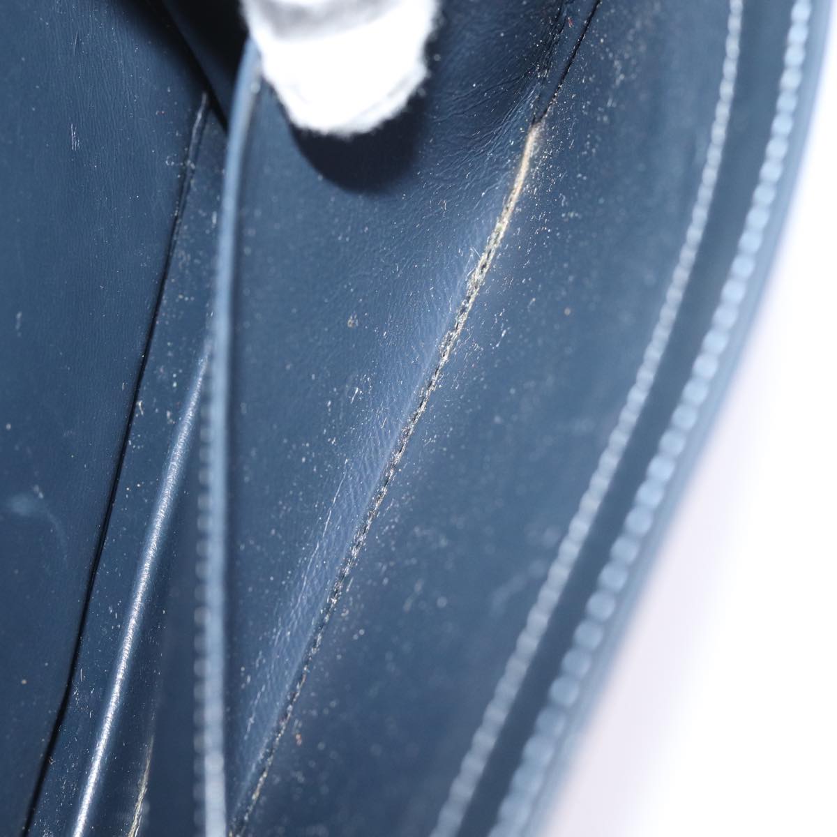 GUCCI Hand Bag Leather Navy 76886
