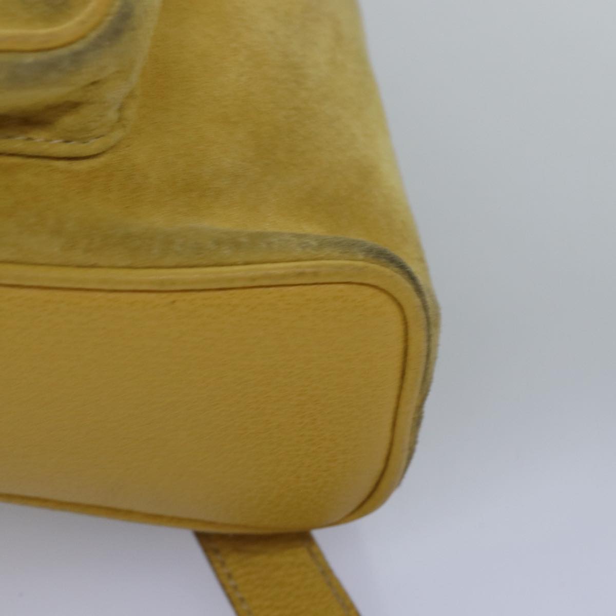GUCCI Bamboo Backpack Suede Leather Yellow 003 2058 0030 76895