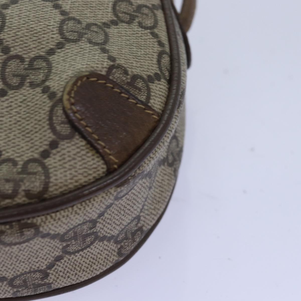 GUCCI GG Supreme Web Sherry Line Shoulder Bag PVC Beige Red 89 02 066 76990