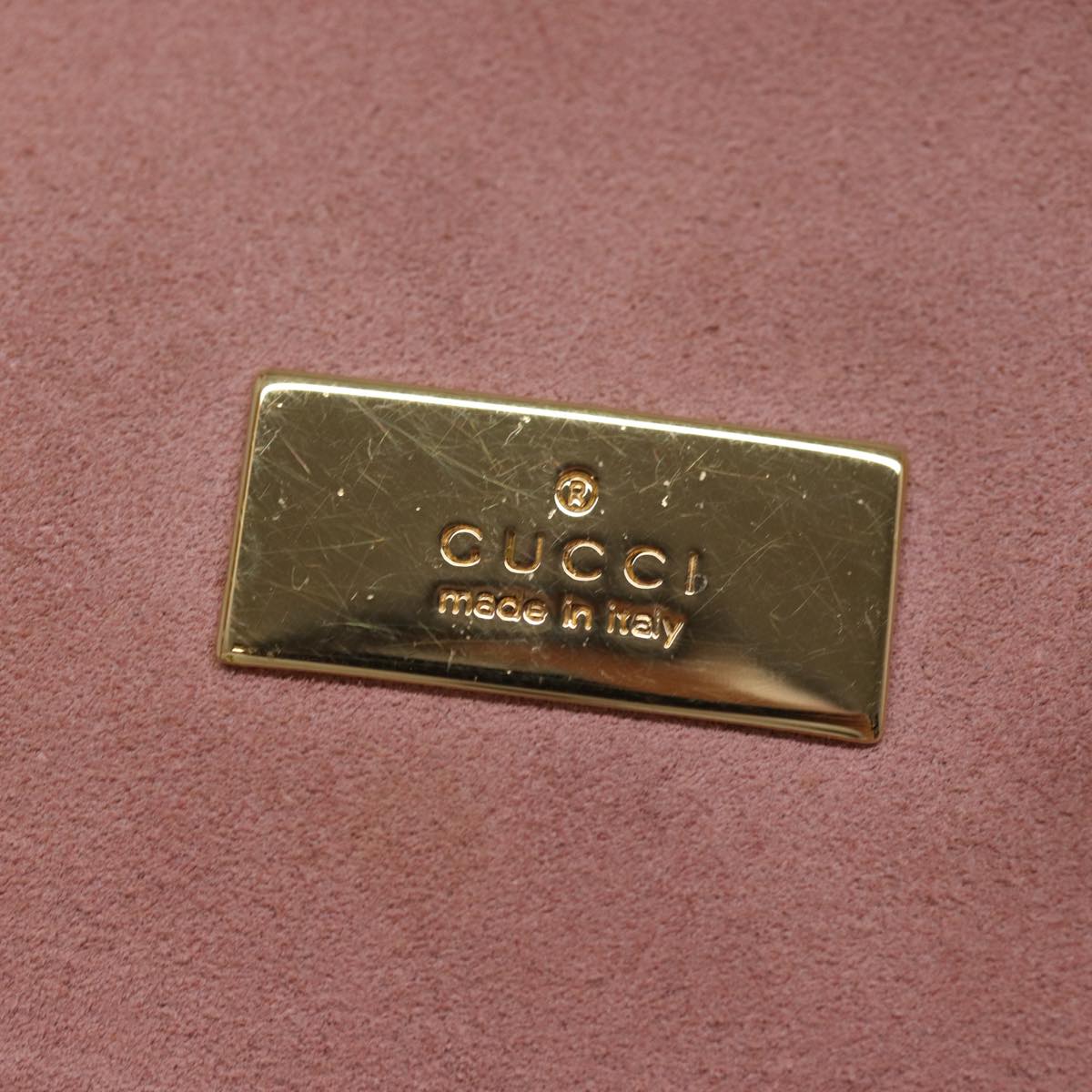 GUCCI Shoulder Bag Suede Pink 001 3386 1705 77012