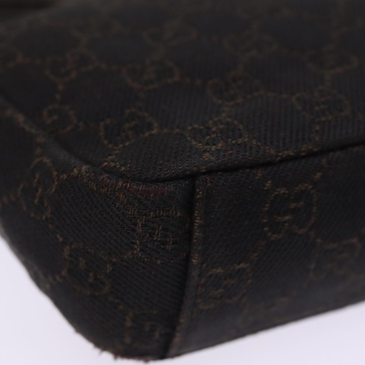 GUCCI GG Canvas Shoulder Bag Brown 35098 77014
