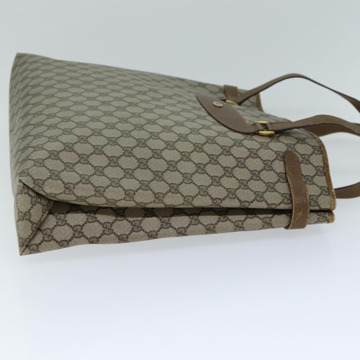 GUCCI GG Supreme Tote Bag PVC Beige 39 02 061 77022