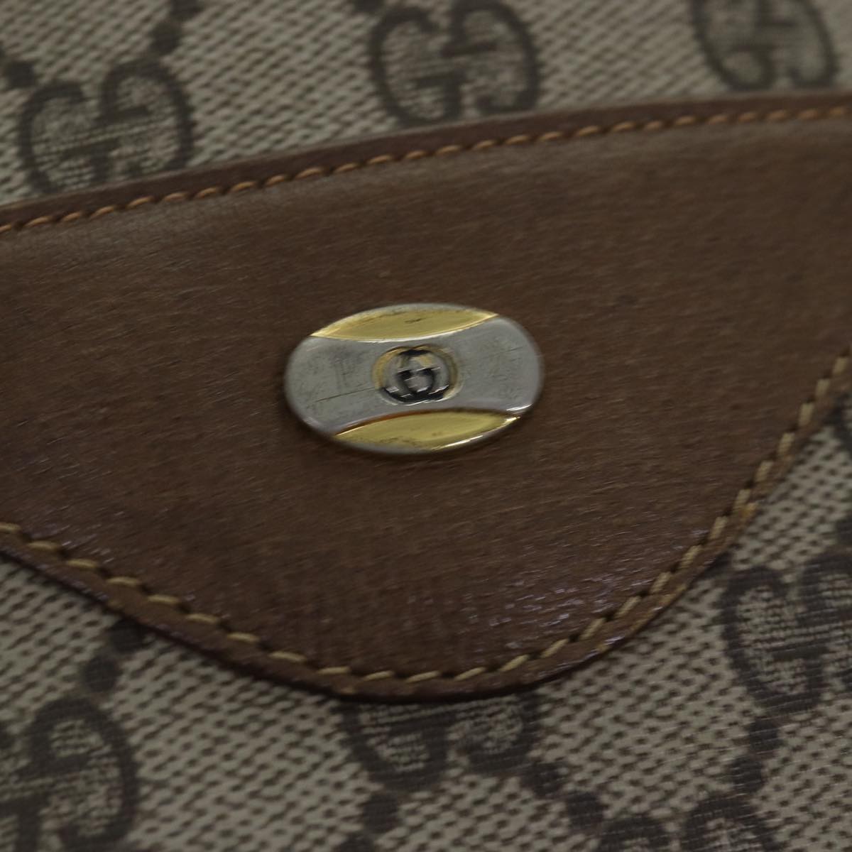 GUCCI GG Supreme Web Sherry Line Tote Bag PVC Beige Red 39 02 003 77025