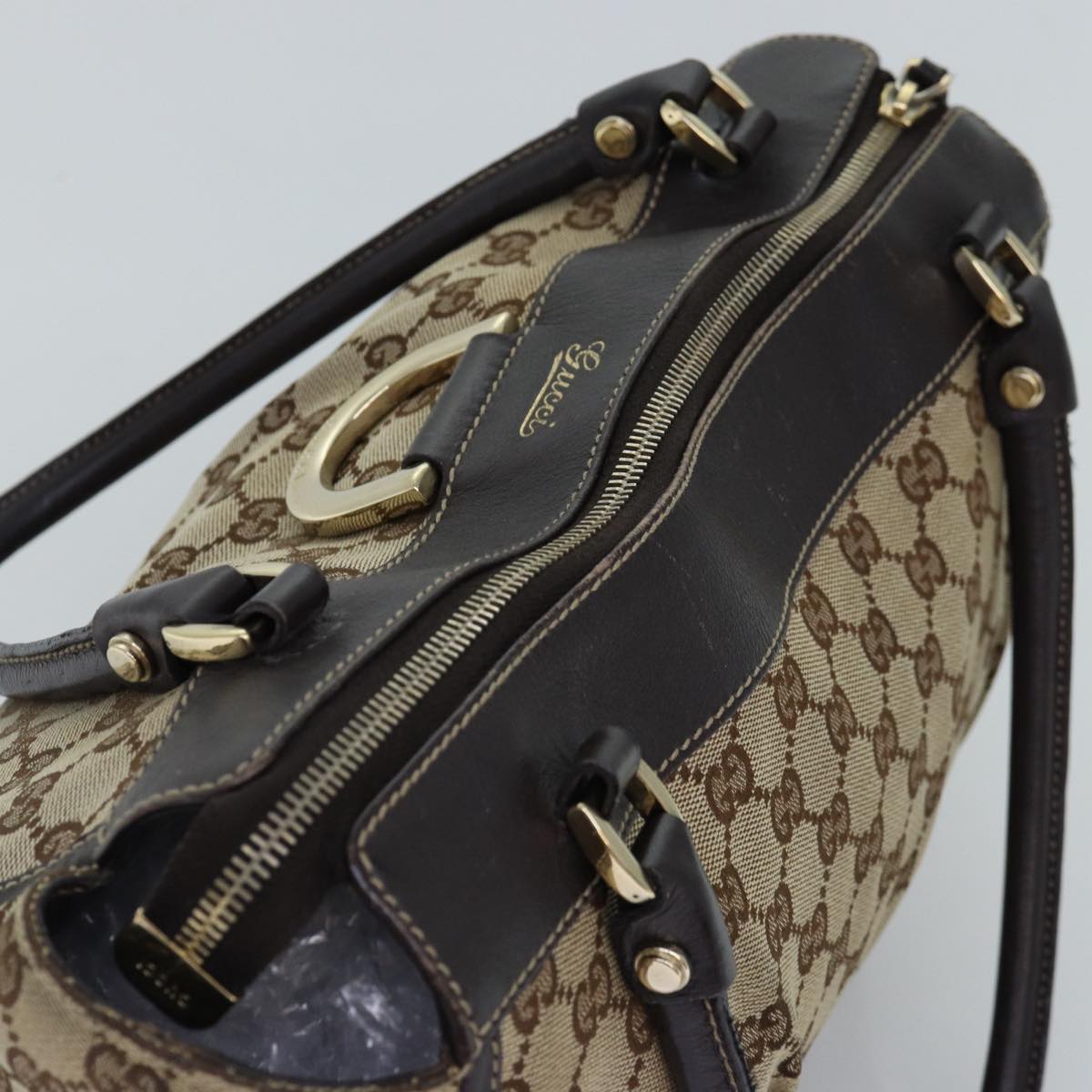 GUCCI GG Canvas Abbey Hand Bag Beige 189831 77031