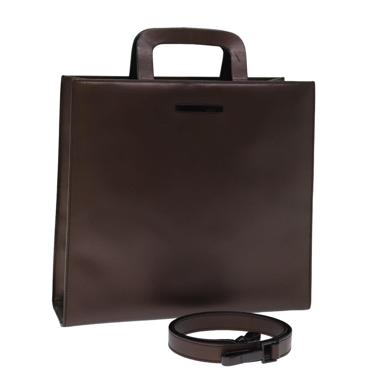 GUCCI Hand Bag Leather outlet 2way Brown 001 2058 1853 6 77087