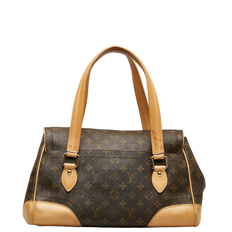 Louis Vuitton Monogram Beverly GM Handbag M40120 Brown PVC Leather  Louis Vuitton