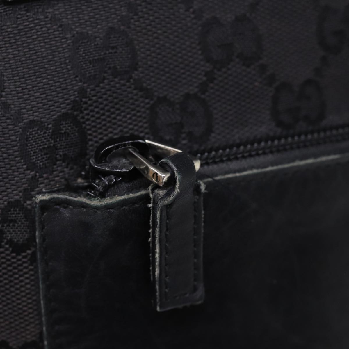 GUCCI GG Canvas Sherry Line Tote Bag White Black 019 0401 1956 77243