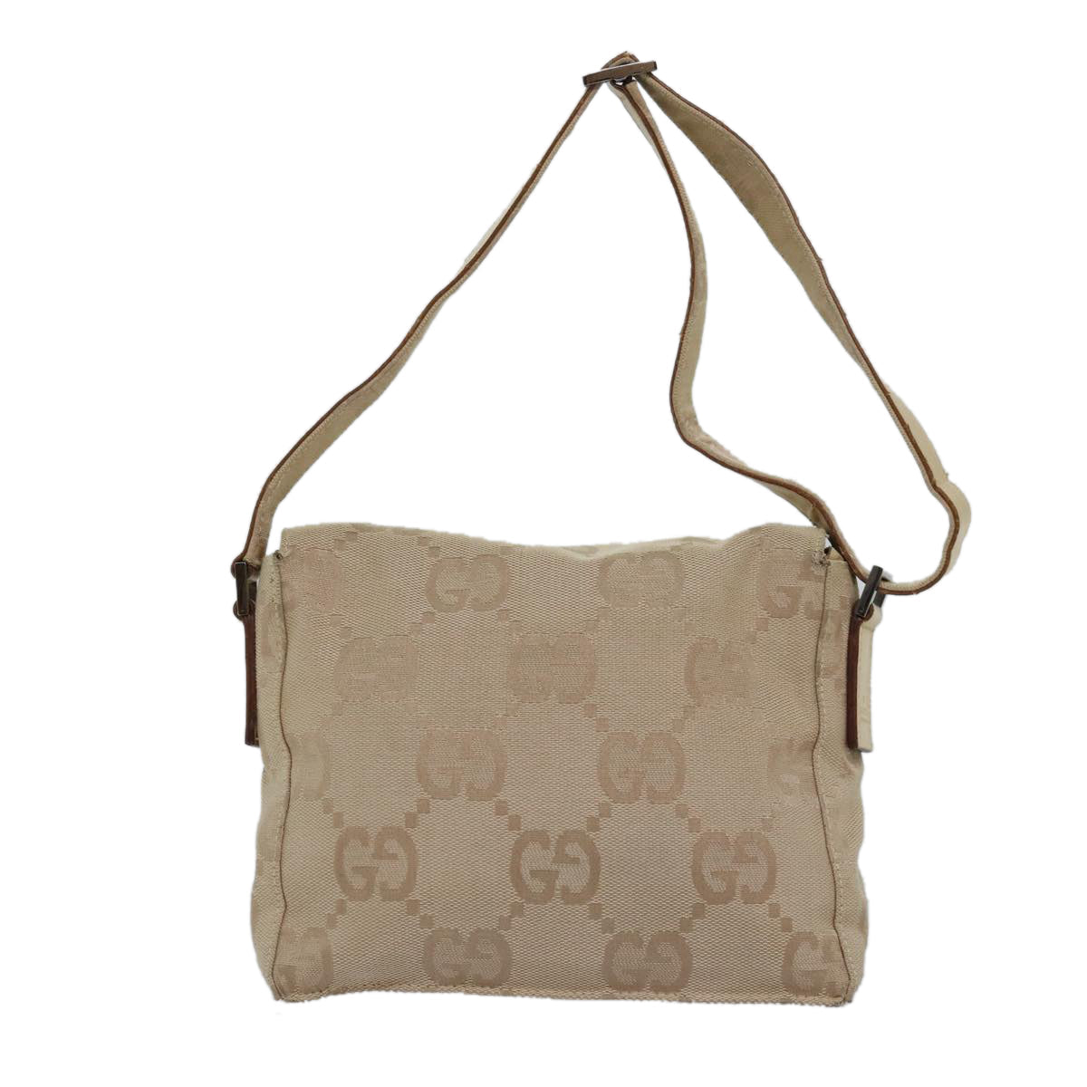 GUCCI GG Canvas Shoulder Bag Beige 001 3807 3444 77343