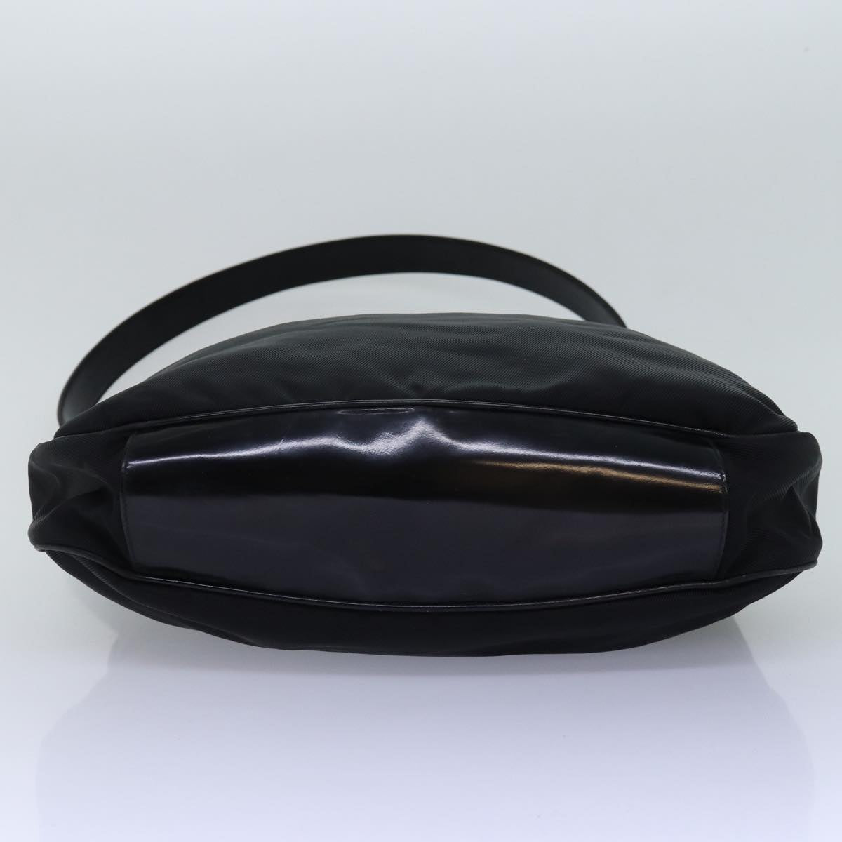 GUCCI Bamboo Hand Bag Nylon 2way Black 001 1998 1577 77365