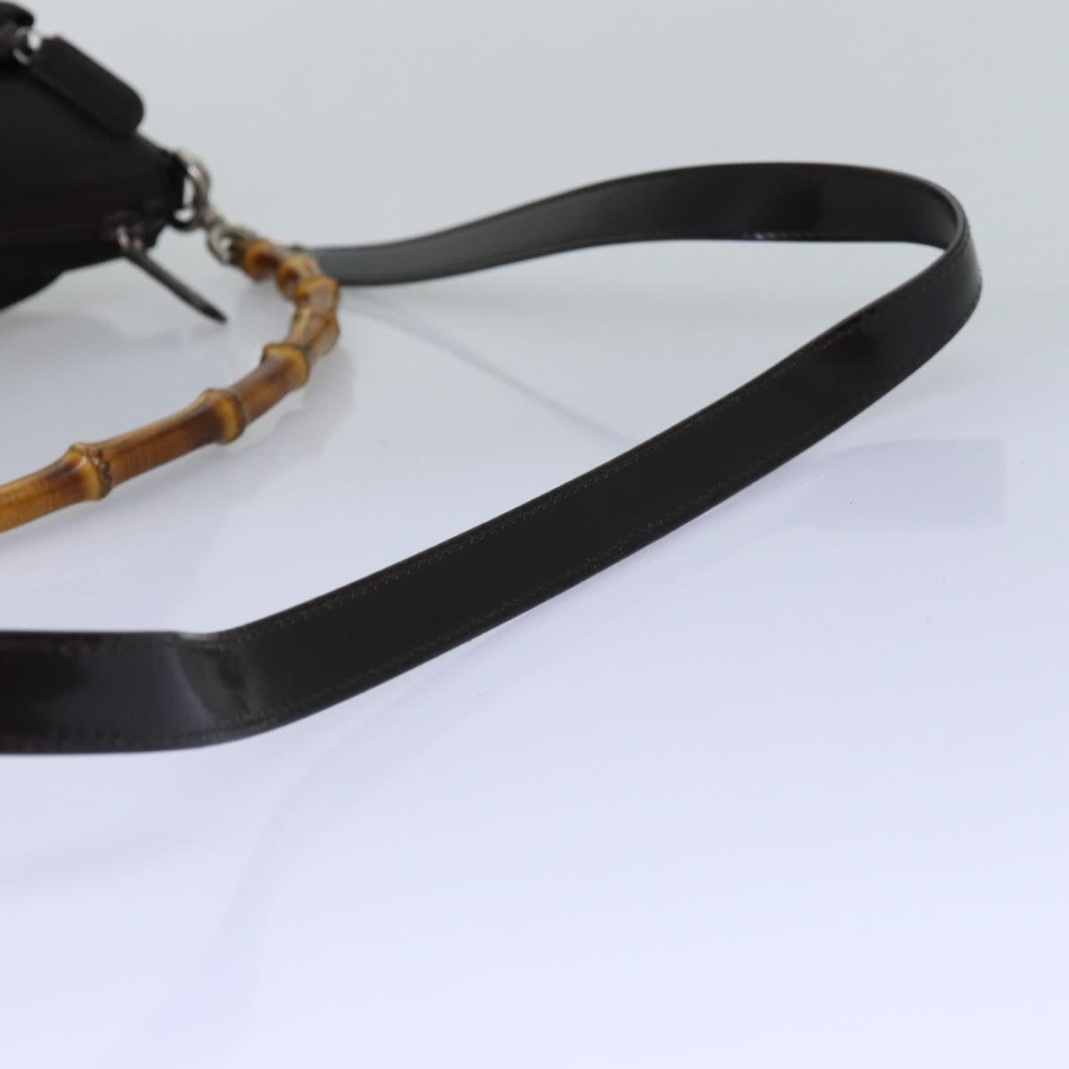 GUCCI Bamboo Hand Bag Nylon 2way Khaki 000 2404 0509 77366