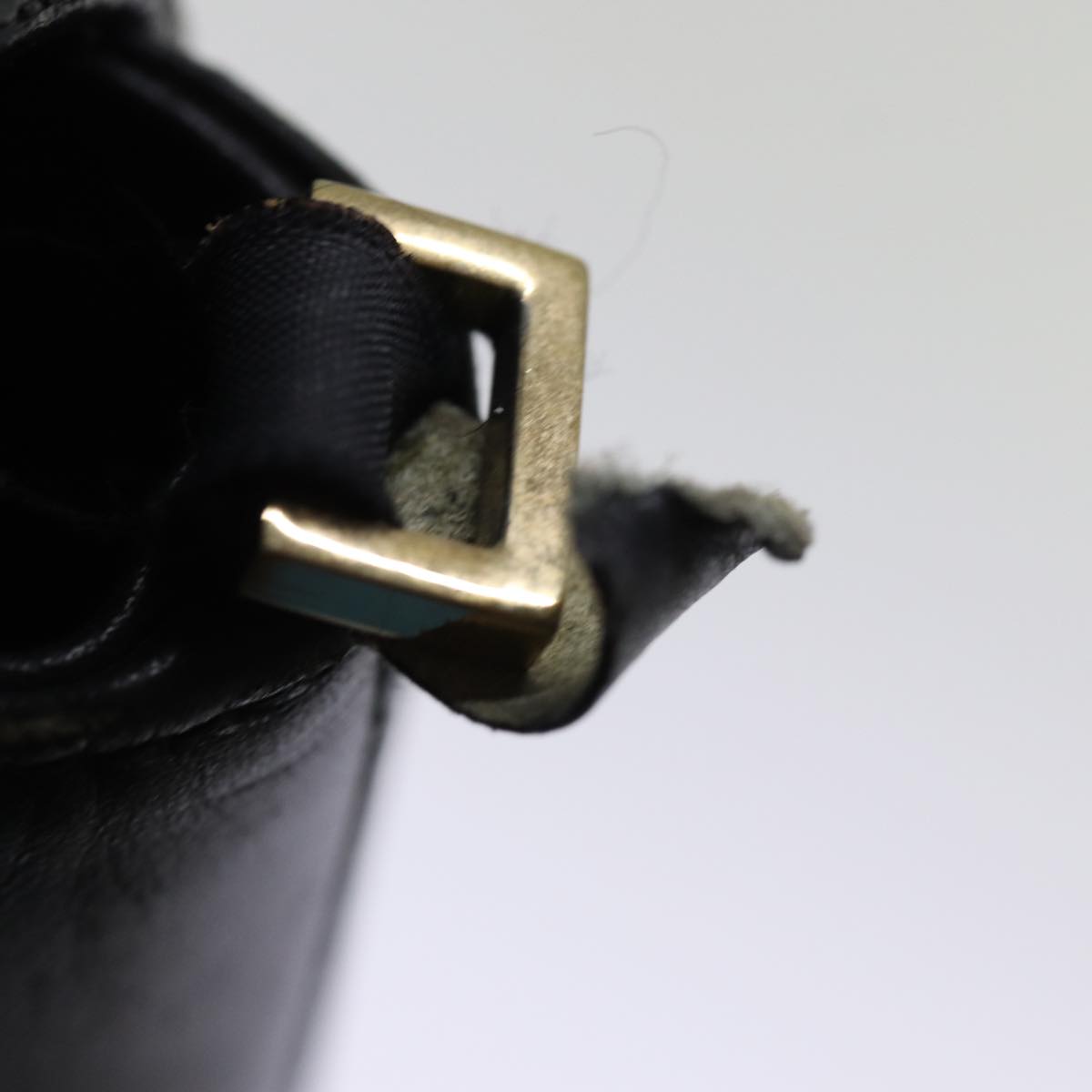 GUCCI Bamboo Hand Bag Leather 2way Black 77367